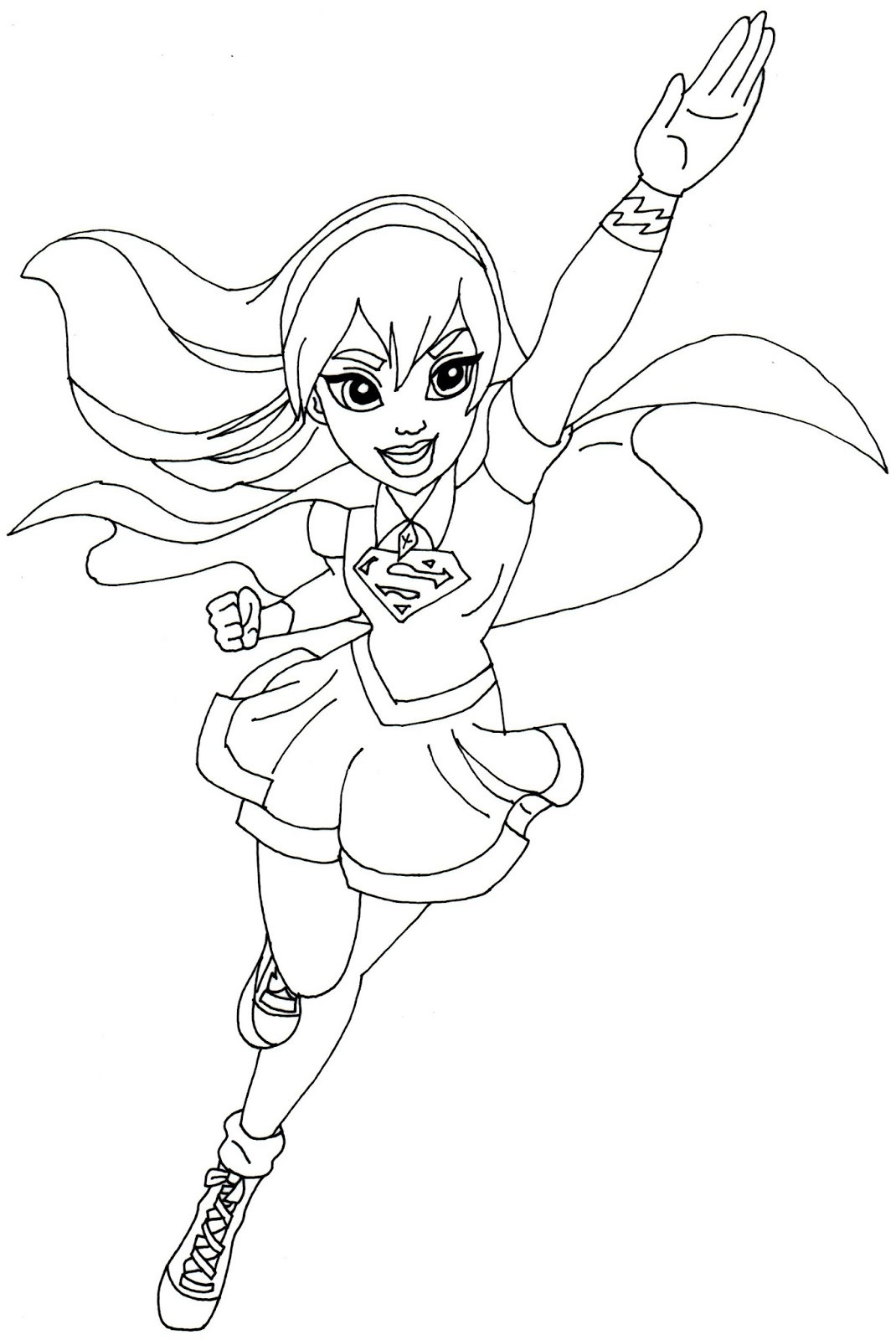 Free Supergirl Coloring Pages
 Free Printable Super Hero High Coloring Pages Supergirl