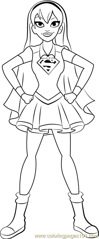 Free Supergirl Coloring Pages
 Supergirl Coloring Page Free DC Super Hero Girls