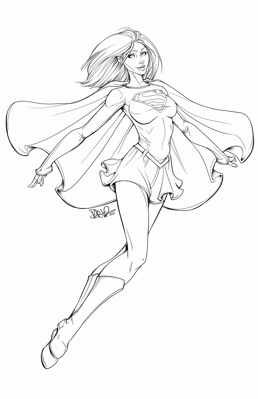 Free Supergirl Coloring Pages
 Coloring Pages Supergirl AZ Coloring Pages
