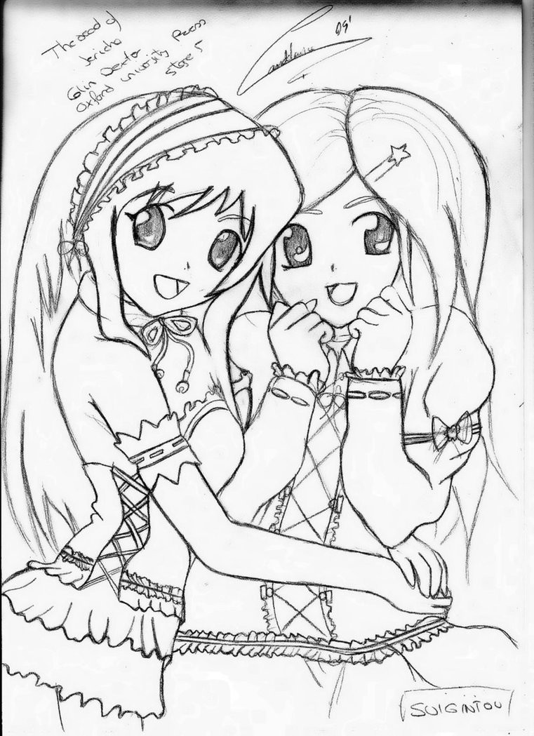 Friendship Coloring Pages For Girls
 Best Friends Forever Coloring Pages