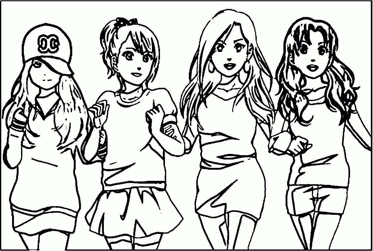 Friendship Coloring Pages For Girls
 Coloring Pages Best Friends forever Printable
