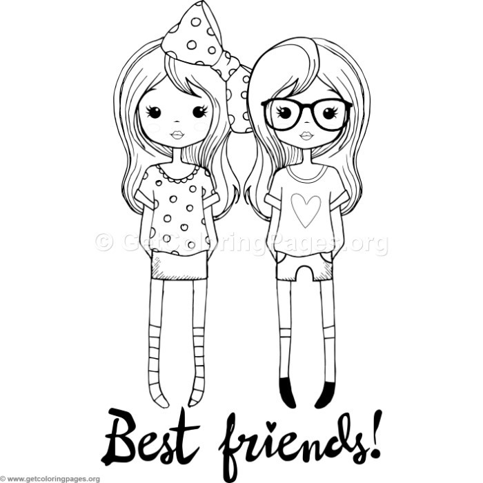 Friendship Coloring Pages For Girls
 Best Friends Coloring Pages – GetColoringPages
