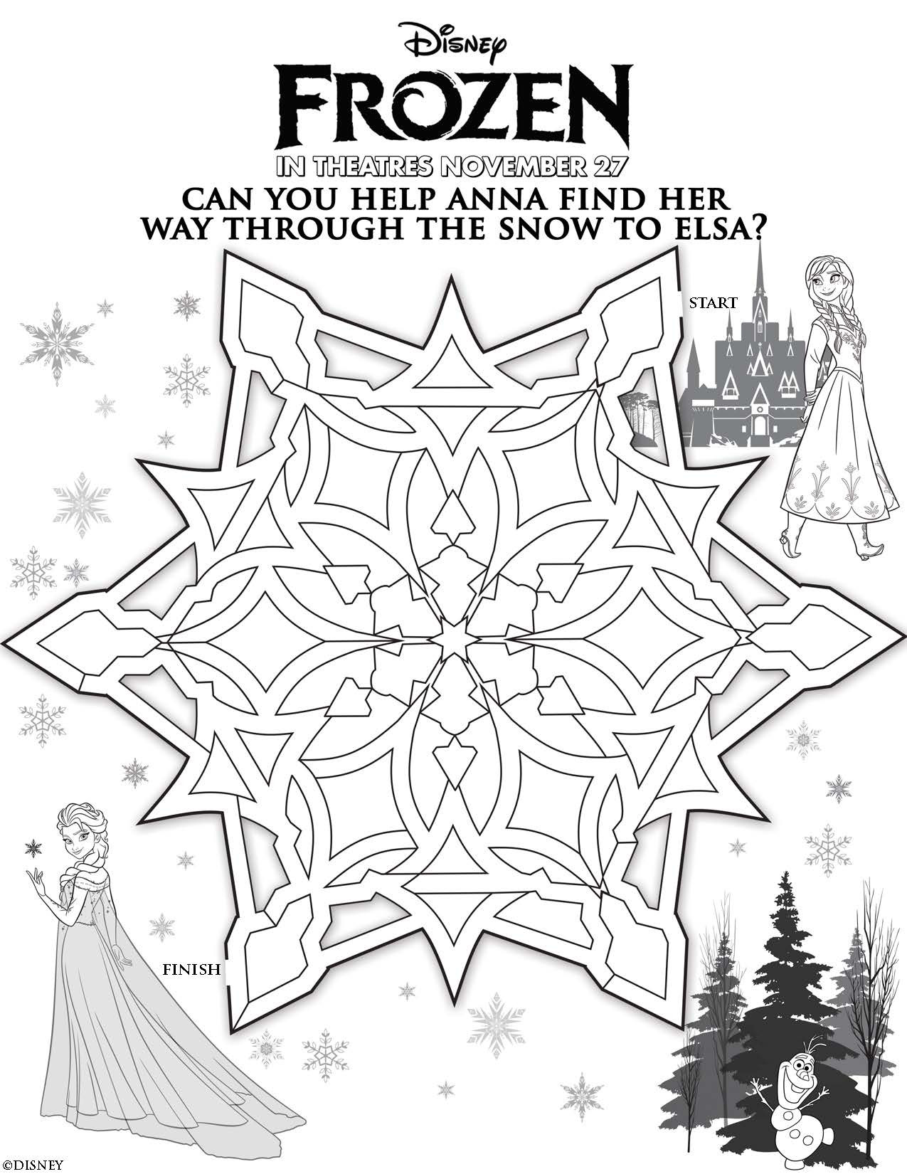 Frozen Printables Coloring Pages
 Disney s Frozen Free Printables For Kids Lady and the Blog