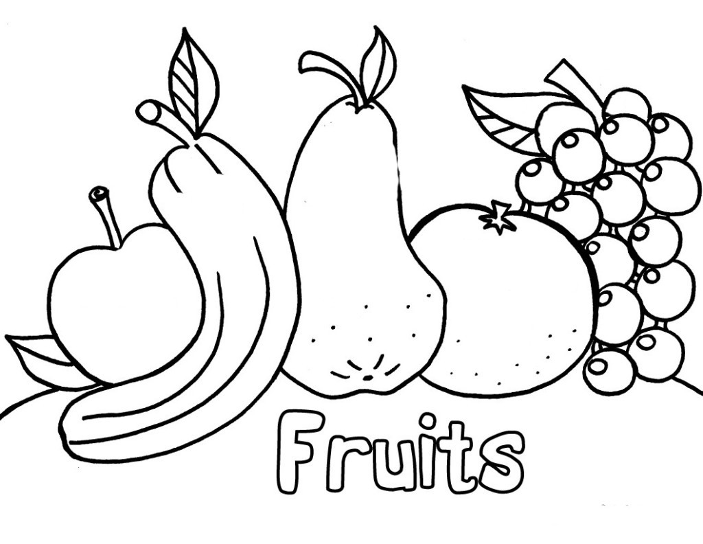 Fruit Coloring Pages For Toddlers
 Free Printable Fruit Coloring Pages For Kids