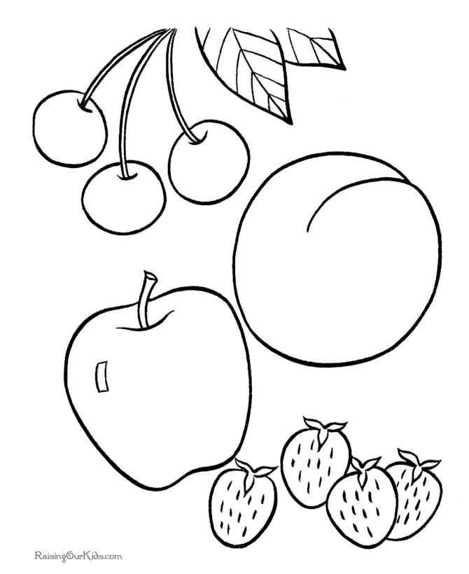 Fruit Coloring Pages For Toddlers
 Fruit picture to print and color