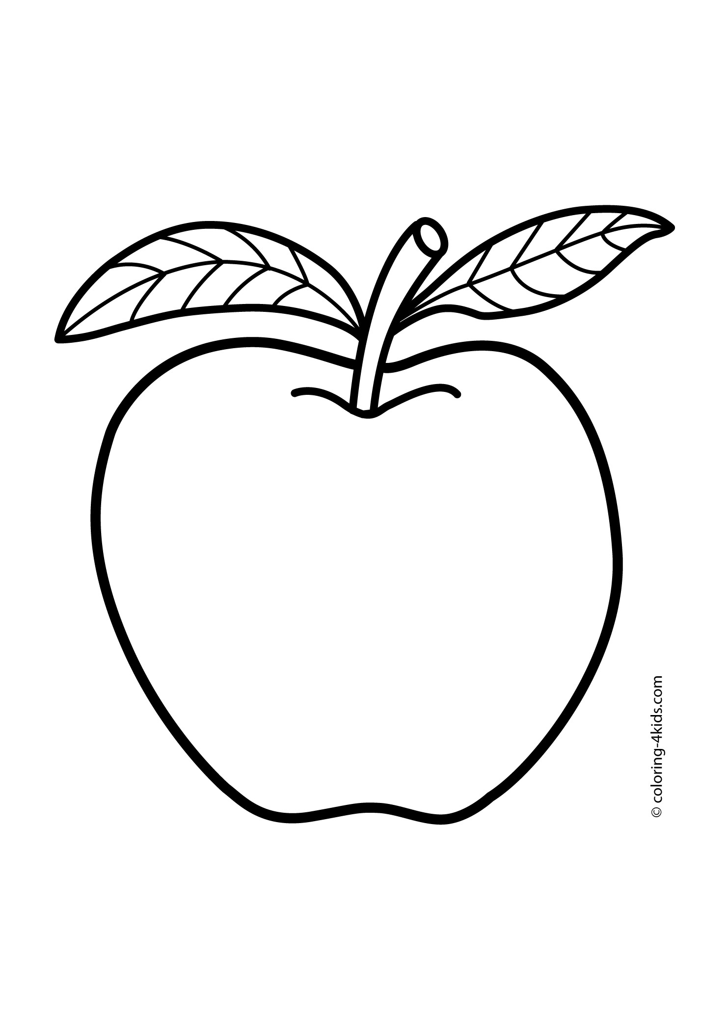 Fruit Coloring Pages For Toddlers
 Apple coloring pages for kids fruits coloring pages
