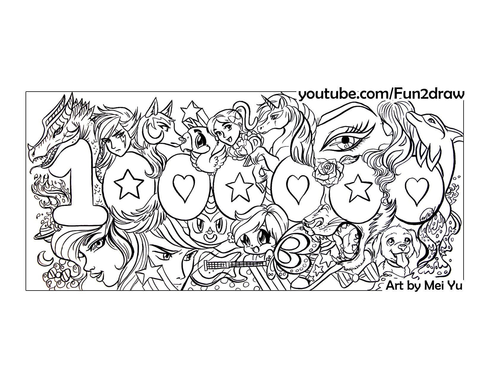 Fun 2 Draw Coloring Pages
 Fun2draw Freebies 1 Million Subscribers on