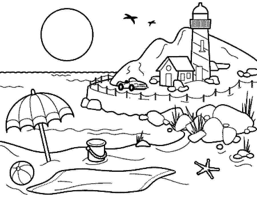 Fun 2 Draw Coloring Pages
 Coloring Pages summer season pictures for kids drawing
