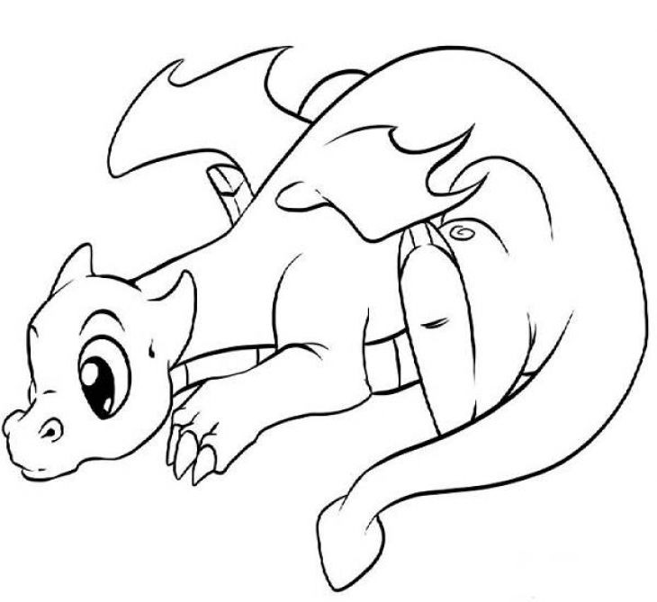 Fun Animal Coloring Pages For Boys
 Lonely Little Dragon Kids Printable Coloring Page Free