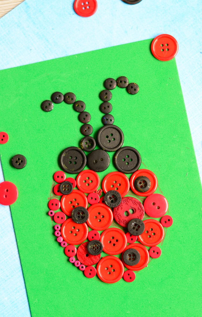 Fun Arts And Crafts For Toddlers
 Ladybug Button Art Craft Easy Peasy and Fun