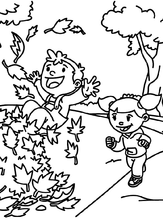 Fun Coloring Pages For Boys Fall
 Fall Time Fun Coloring Page