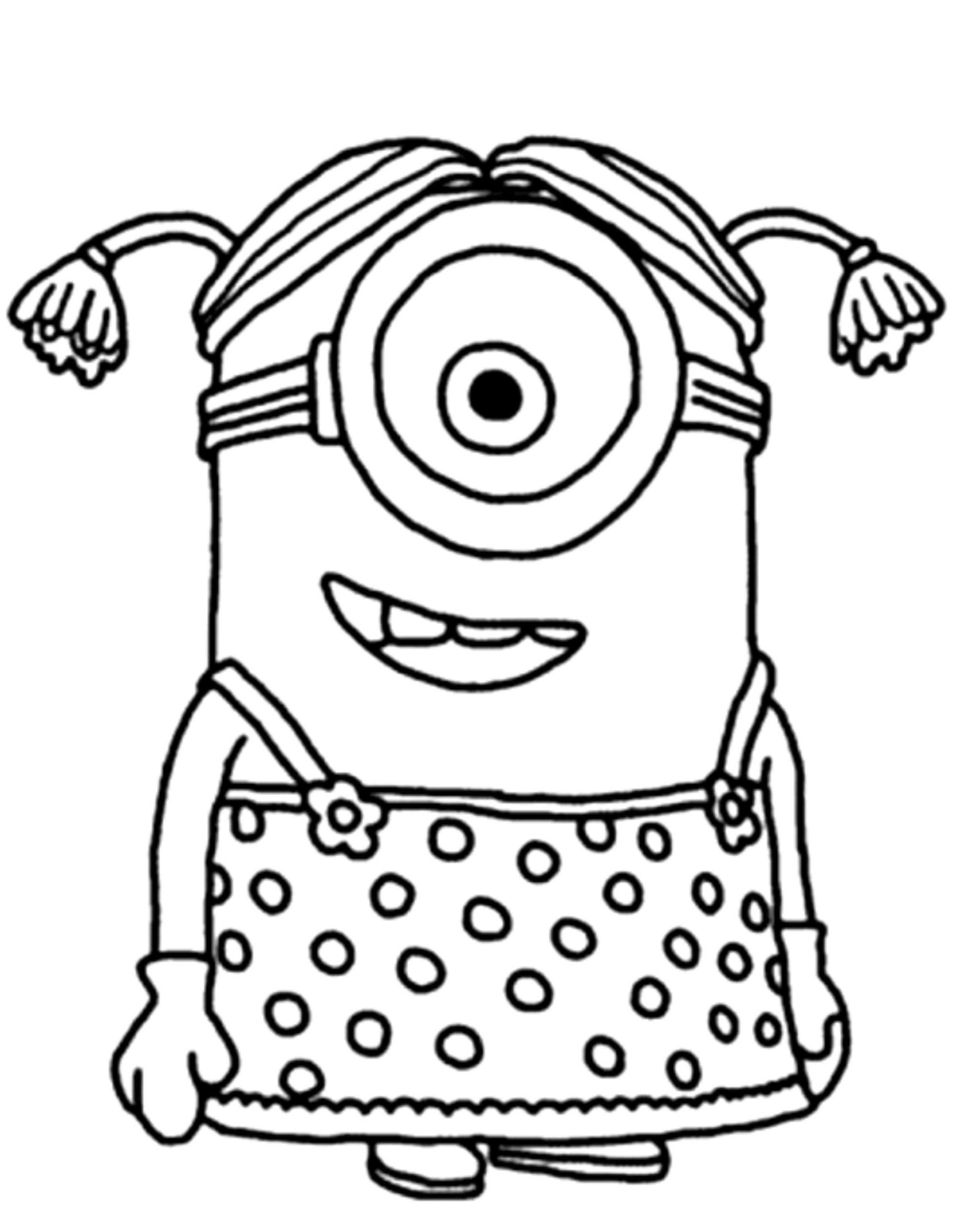 Fun Coloring Pages For Girls
 Girl Minions Coloring Pages