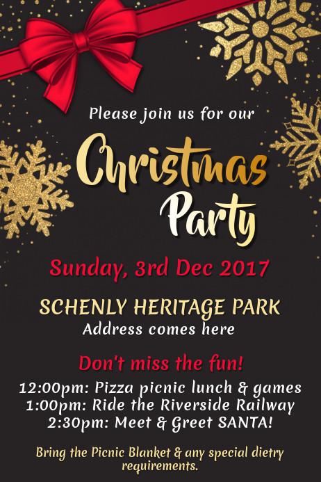 Fun Giveaway Ideas For Christmas Party For Holiday Trolley
 Christmas Poster Templates