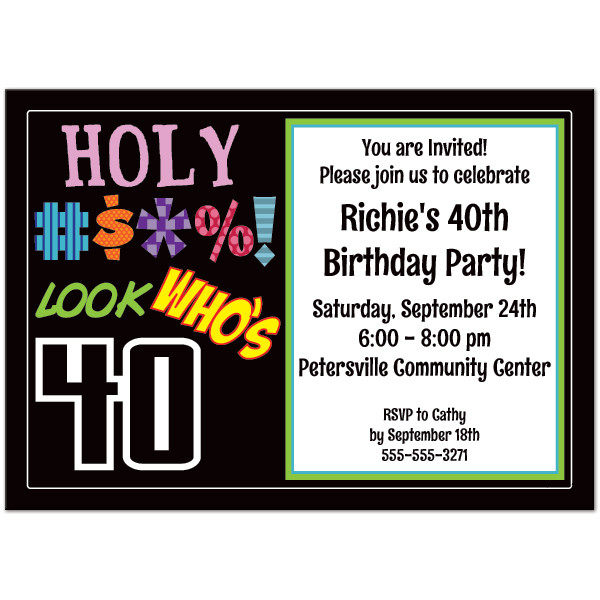 Funny 40Th Birthday Invitations
 FREE Printable 40th Birthday Party Invitations Templates