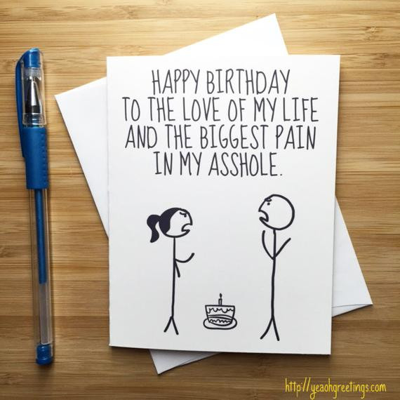 Funny Birthday Gifts For Girlfriend
 Funny Happy Birthday Card for Boyfriend Girlfriend Cute