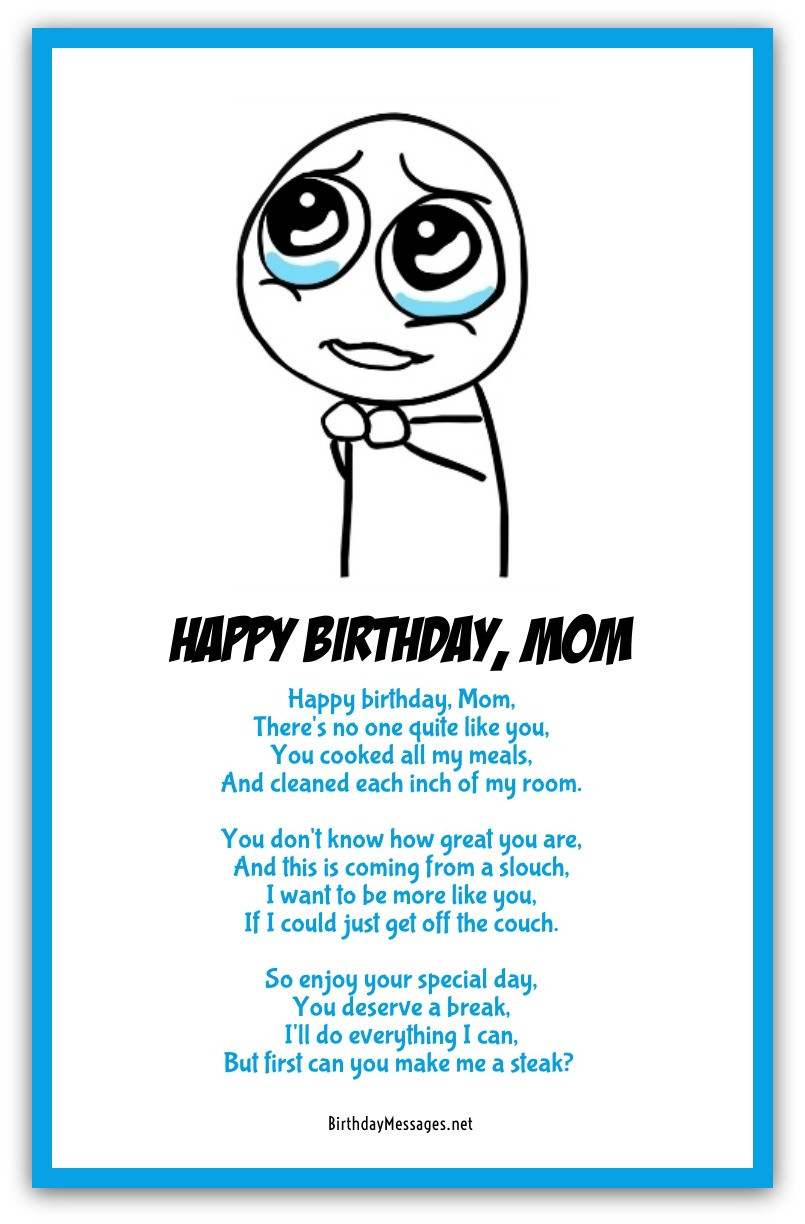 Funny Birthday Quotes For Moms
 Funny Birthday Poems Page 3