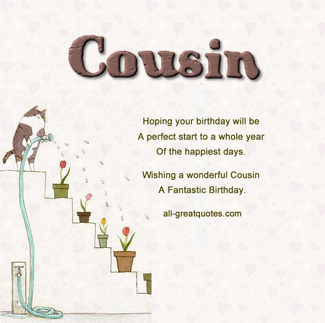 Funny Birthday Wishes For Cousins
 Best free original birthday cards made just for your