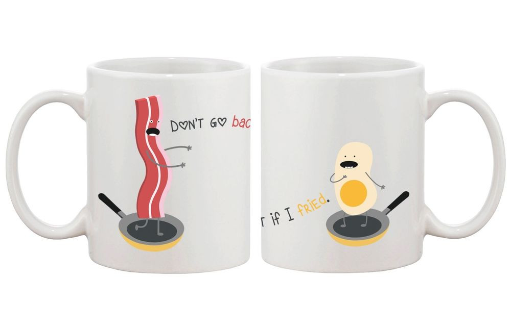 Funny Couples Gift Ideas
 Funny Unique Coffee Mugs Bacon and Eggs Morning Mugs