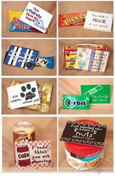 Funny Gift Ideas For Boyfriend
 DIY party favor ideas "just wanted you to know how NUTS