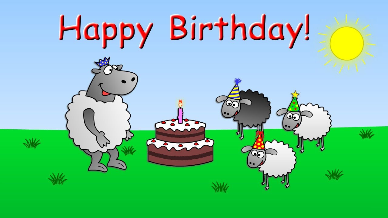 Funny Happy Birthday Cartoon
 Happy Birthday funny animated sheep cartoon Happy