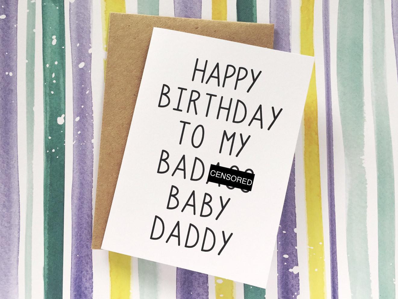 Funny Happy Birthday Daddy
 Funny Baby Daddy Card Husband Birthday Card Happy BIRTHDAY