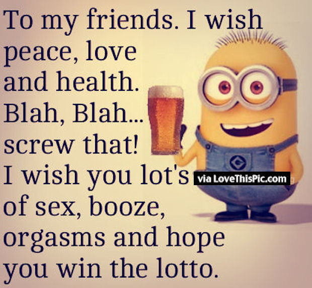 Funny Happy New Year Quote
 Minion New Years Funny Quote For Friends s