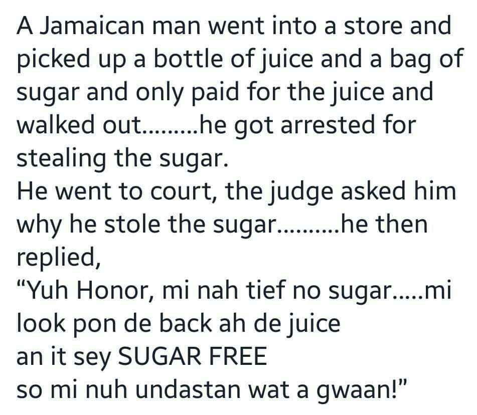 Funny Jamaican Quotes
 Jamaican joke Laughter The Best Medicine