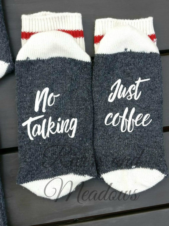 Funny Quotes About Socks
 Items similar to Socks with sayings coffee socks If you