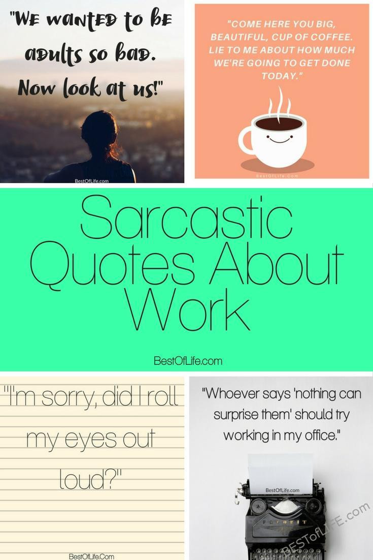 Funny Quotes About Work
 Sarcastic Quotes about Work Colleagues The Best of Life