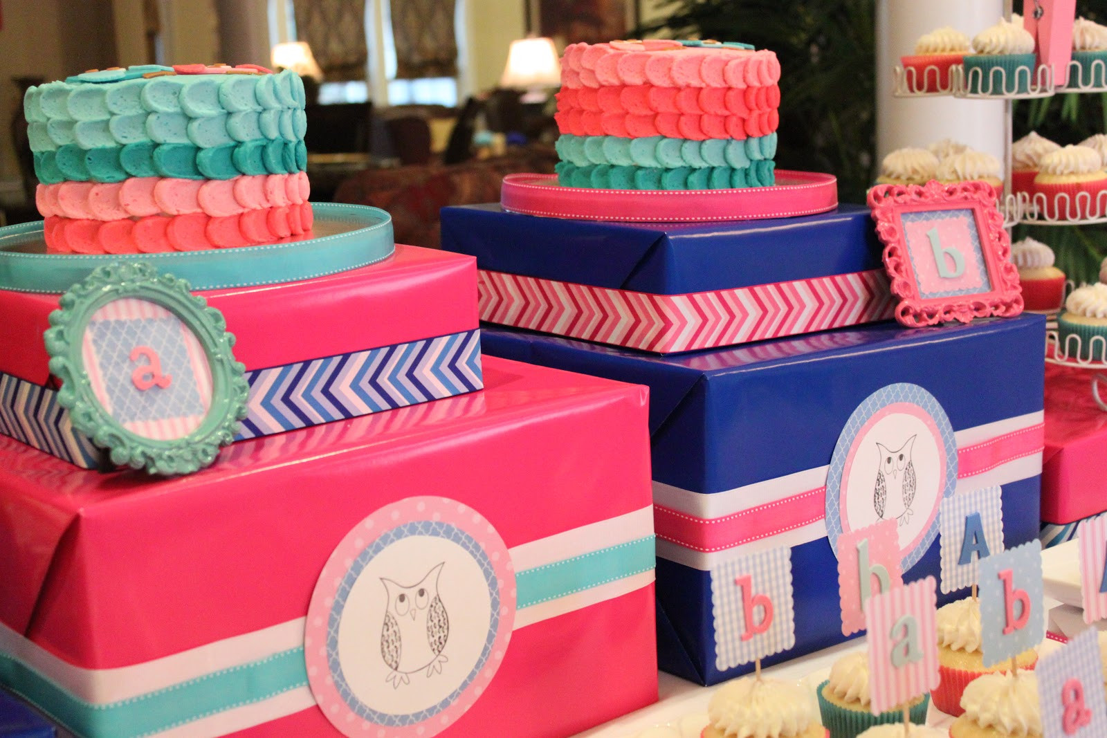 Gender Reveal Party Ideas For Twins
 Crave Indulge Satisfy Look Whoo s Having Two Twins