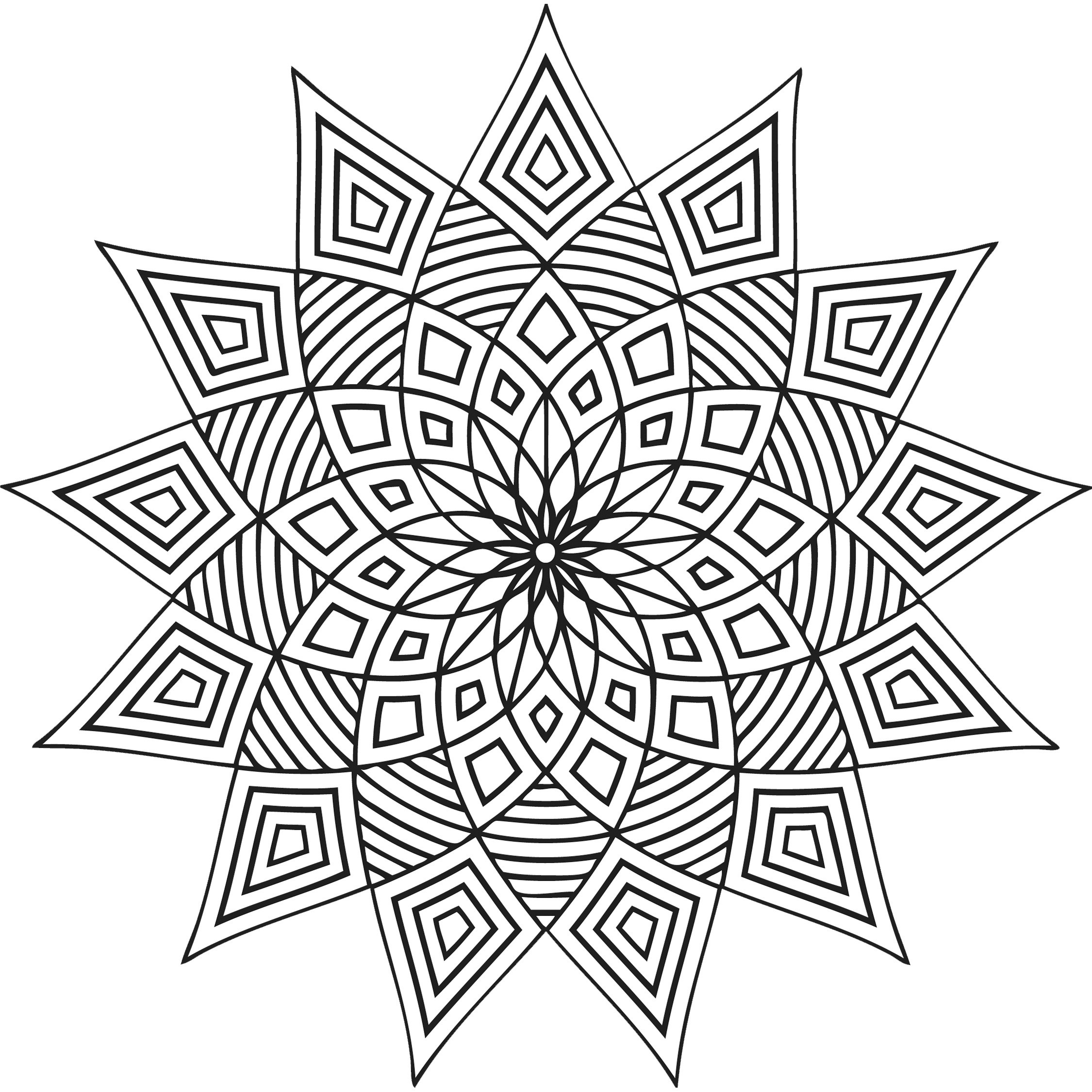 Geometric Coloring Pages
 Free Printable Geometric Coloring Pages For Kids