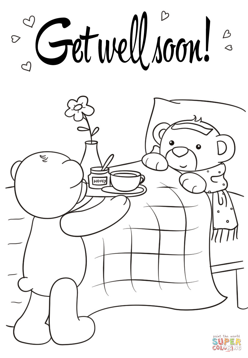 Get Well Soon Coloring Pages
 Get Well Soon coloring page