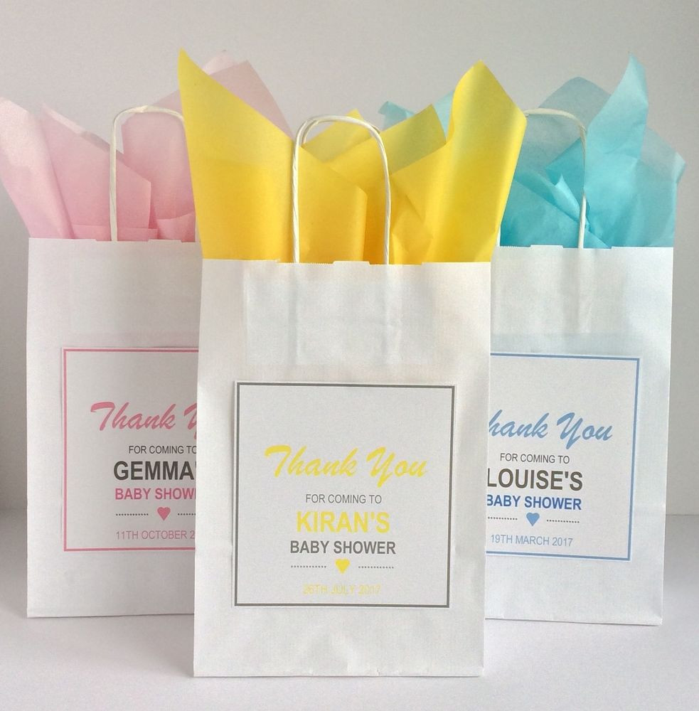 Gift Bag Ideas For Baby Shower
 Personalised Baby Shower Gift Bag Vintage Style Favour
