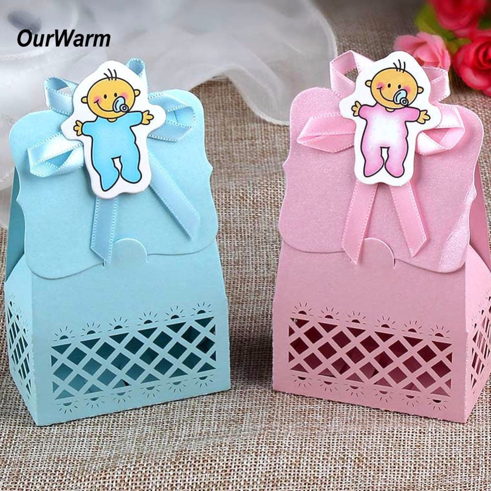 Gift Bag Ideas For Baby Shower
 OurWarm 12pcs Baby Shower Candy Box Cute Gift Bag Paper