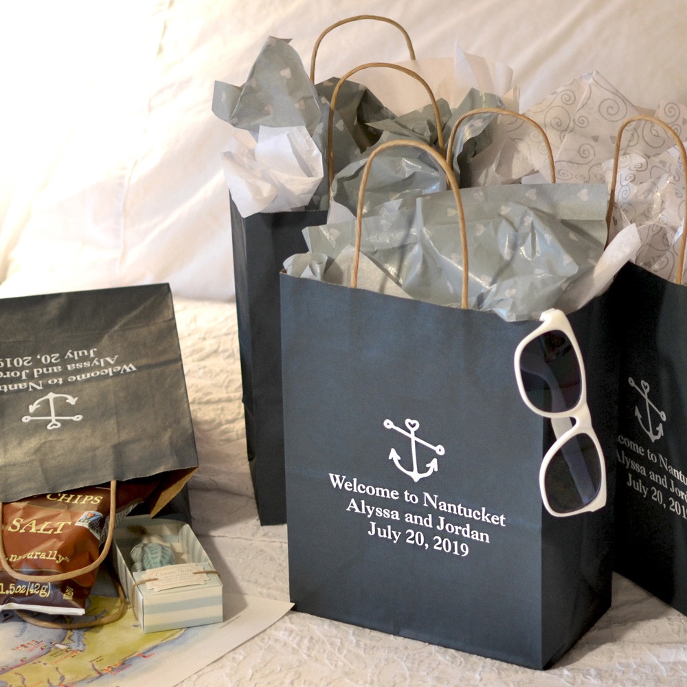 Gift Bag Ideas For Wedding Hotel Guests
 8 x 10 Custom Printed Paper Wedding Hotel Guest Gift Bags