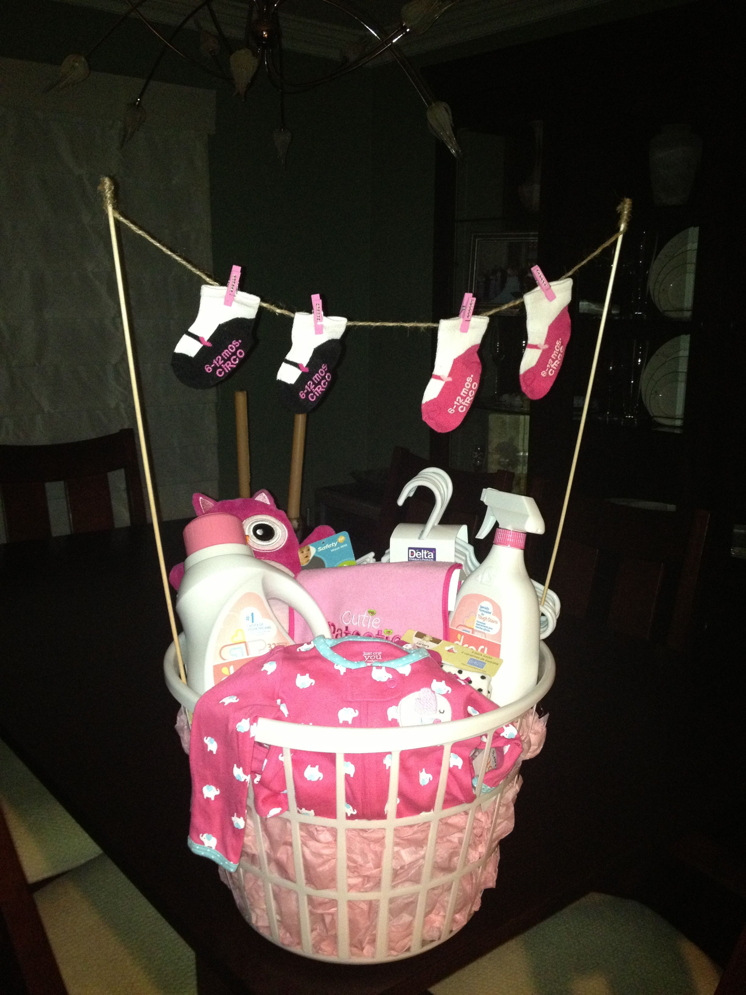Gift Basket Ideas For Baby Shower
 Laundry basket baby shower t Baby Gifts