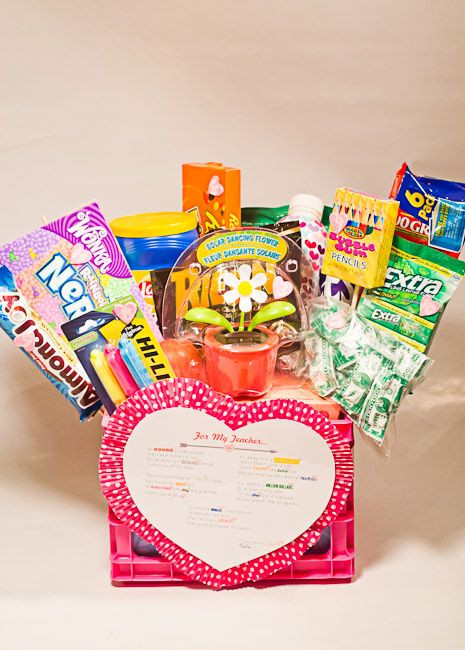 Gift Basket Ideas For Teachers
 Teacher Valentines Gift Basket