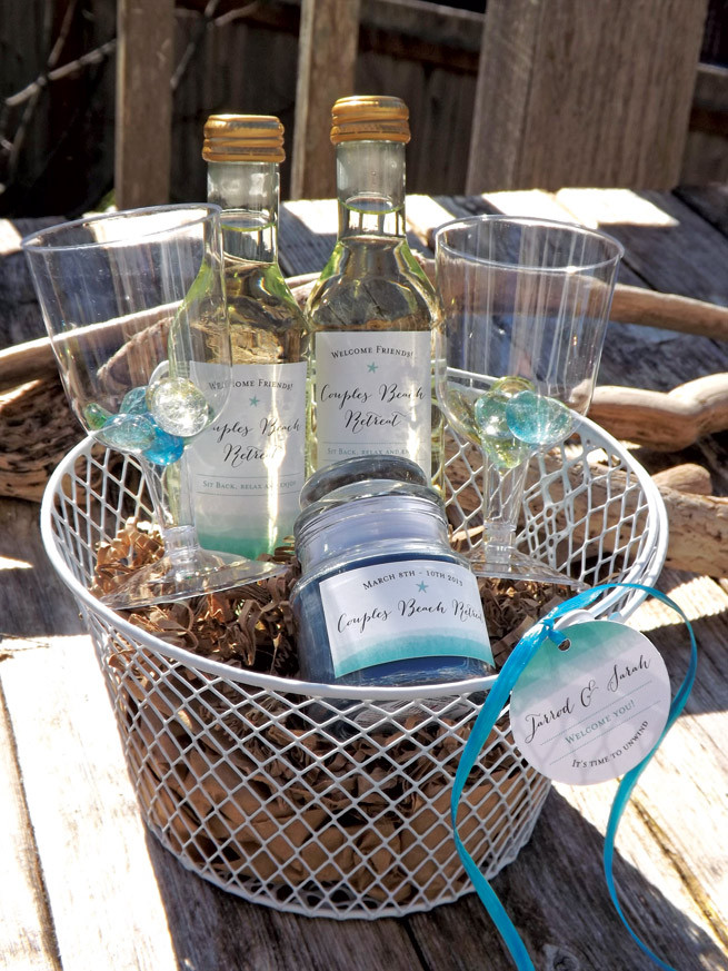 Gift Baskets For Couples Ideas
 Couples Beach Retreat Wel e Baskets Wedding Inspiration