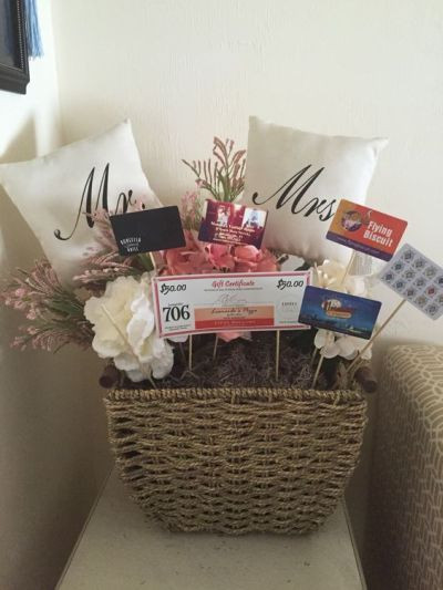 Gift Card Ideas For Couples
 Gift cards make great fillers in baskets for the happy