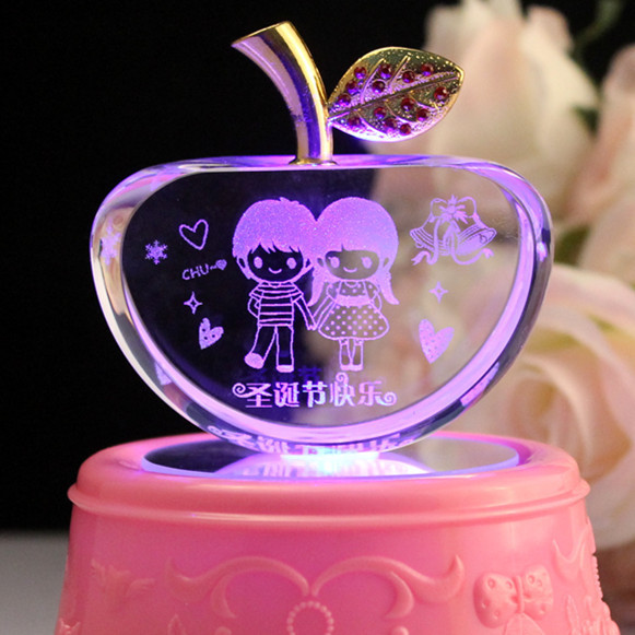Gift For Girlfriend Ideas
 Crystal Apple Decoration Christmas Eve wedding t to