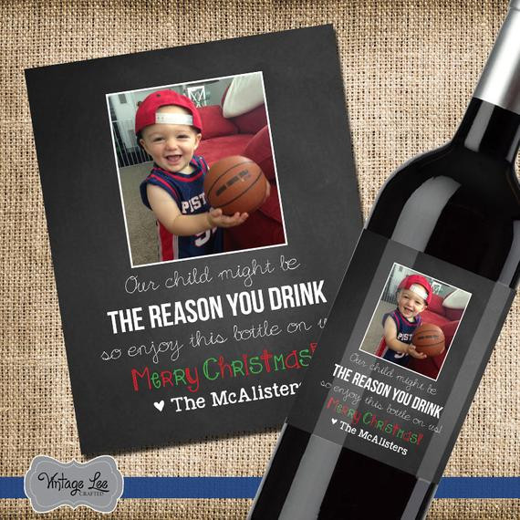 Gift Ideas For Babysitter Daycare Provider
 Teacher Christmas Wine Label Personalized Teacher Gift