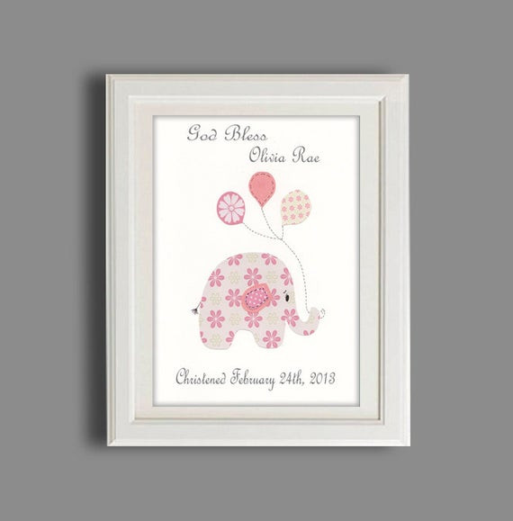 Gift Ideas For Baptism Baby Girl
 Christening Gift Baptism Gift Baby Girl Personalized Print