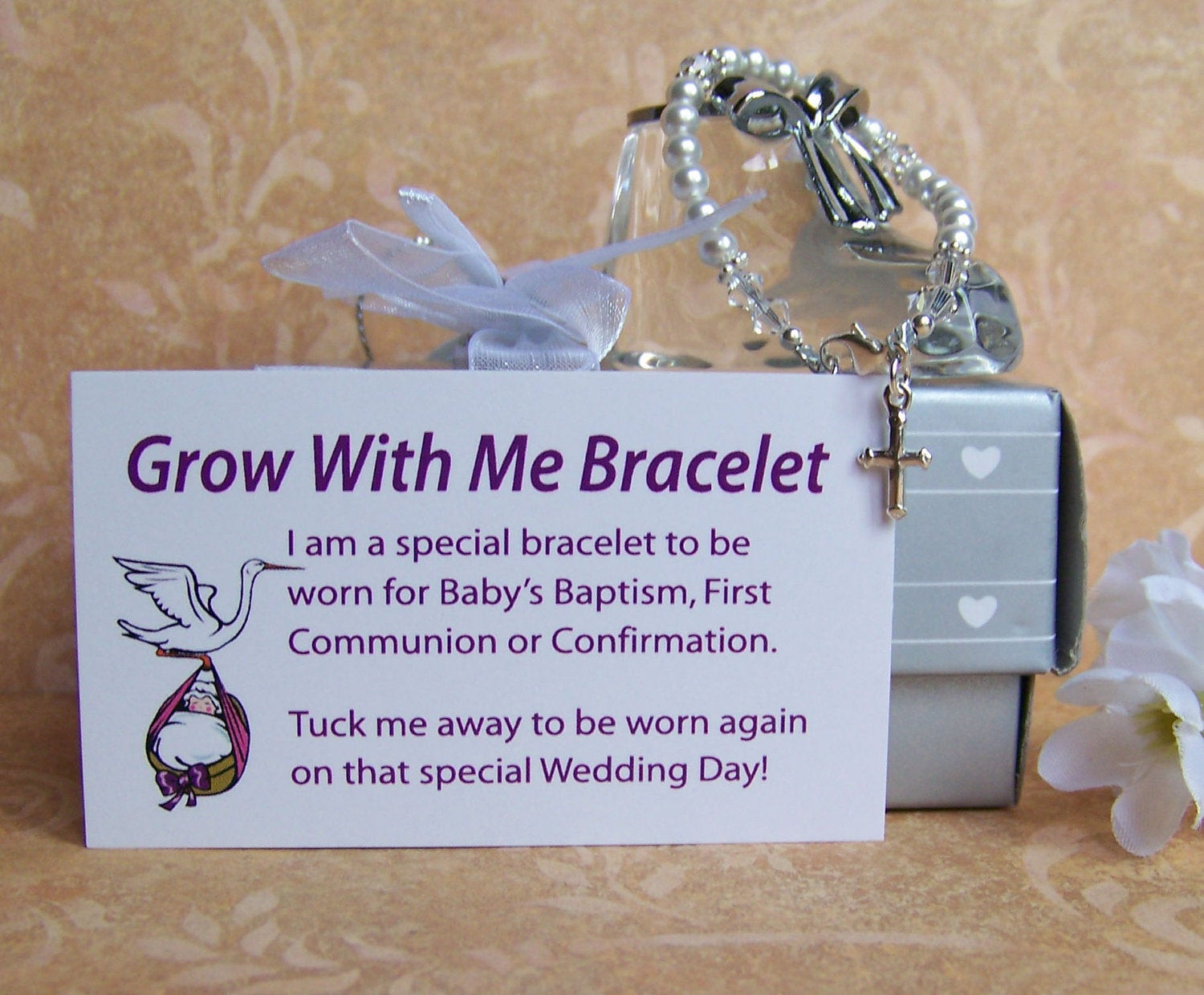 Gift Ideas For Baptism Baby Girl
 Baby Girl Baptism Bracelet Grow With Me by luckycharm5286