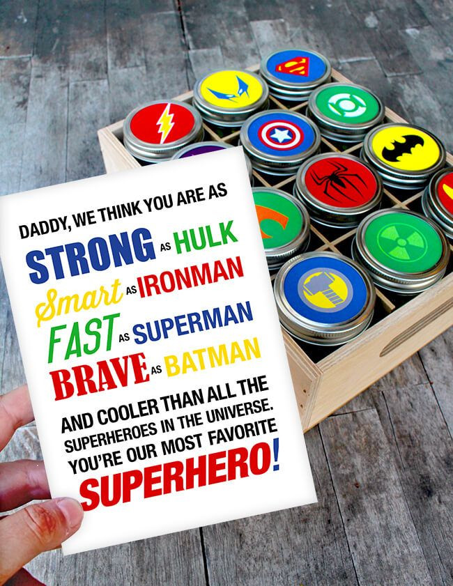 Gift Ideas For Boyfriends Dad
 Easy Father s Day Superhero Gift with Free Printable