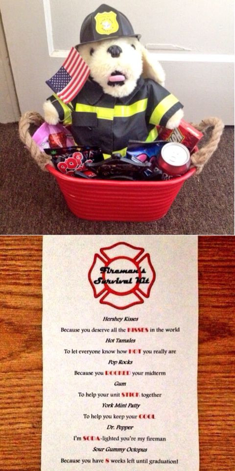 Gift Ideas For Firefighter Graduation
 Fireman s Survival Kit for Fire Academy Ideas