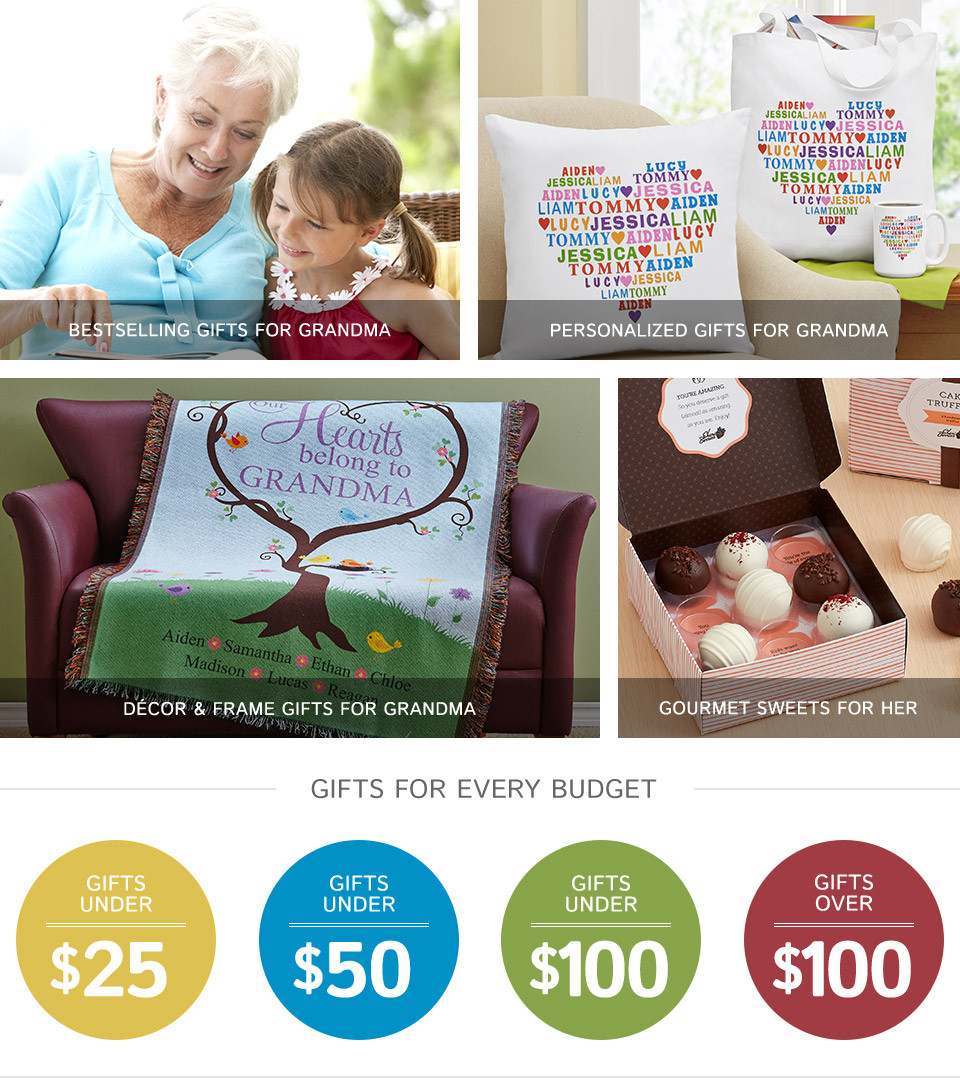 Gift Ideas For Grandmothers
 Shop Amazing Gifts for Grandma at Gifts