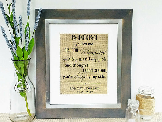 Gift Ideas For Loss Of Mother
 LOSS OF MOTHER Memorial Gift Mom Sympathy Gift Mother