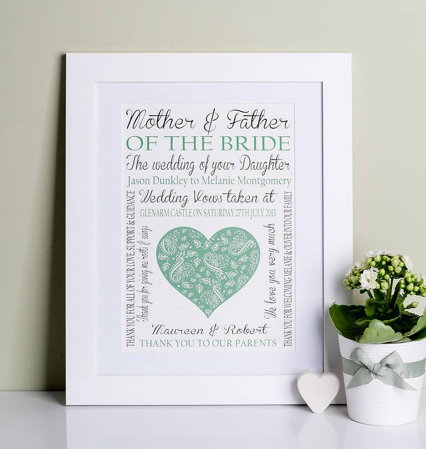 Gift Ideas For Mother Of The Bride
 mother of the bride groom wedding print by lisa marie