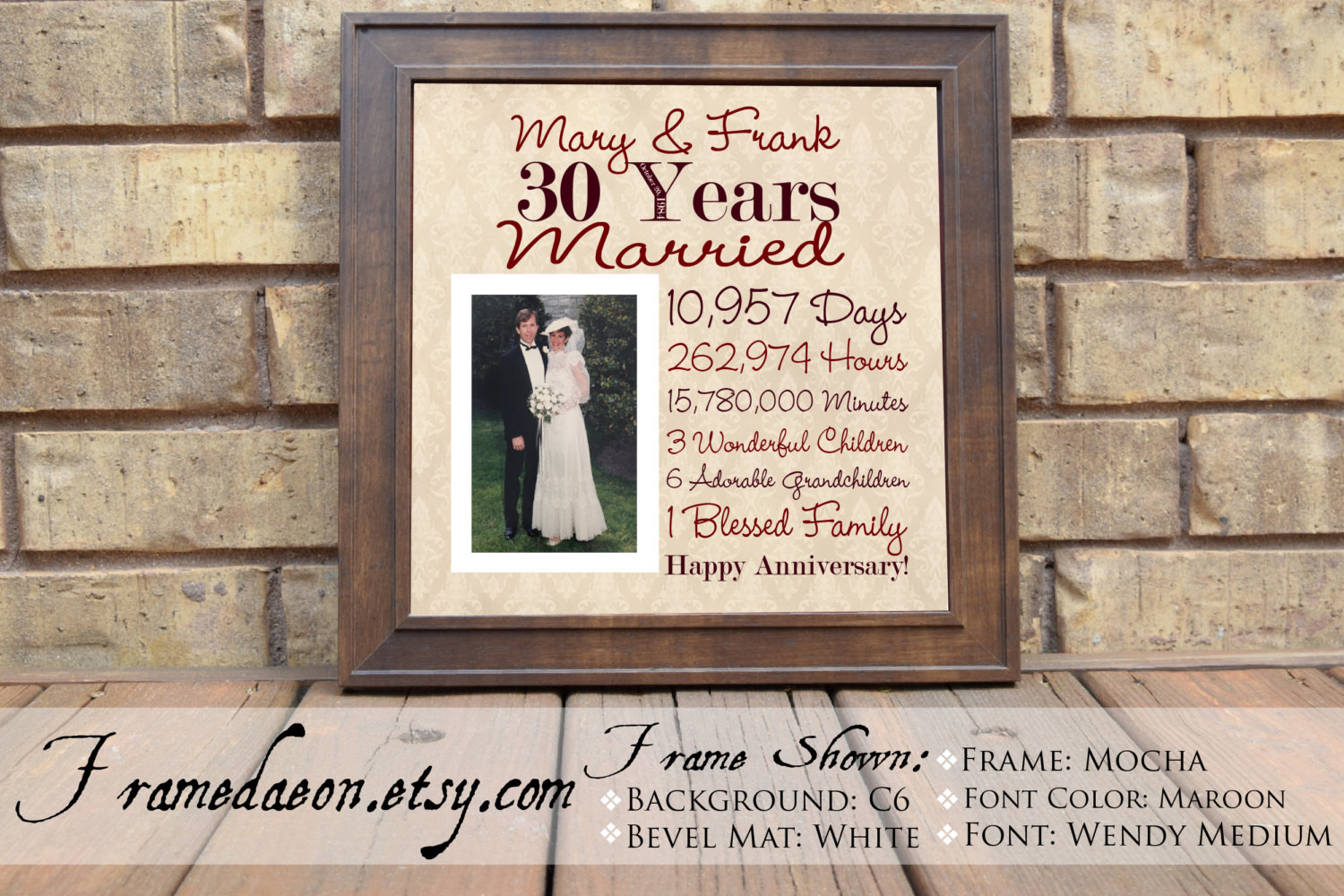 Gift Ideas For Parents Anniversary
 Wedding Anniversary 30th Wedding Anniversary Gift Parent