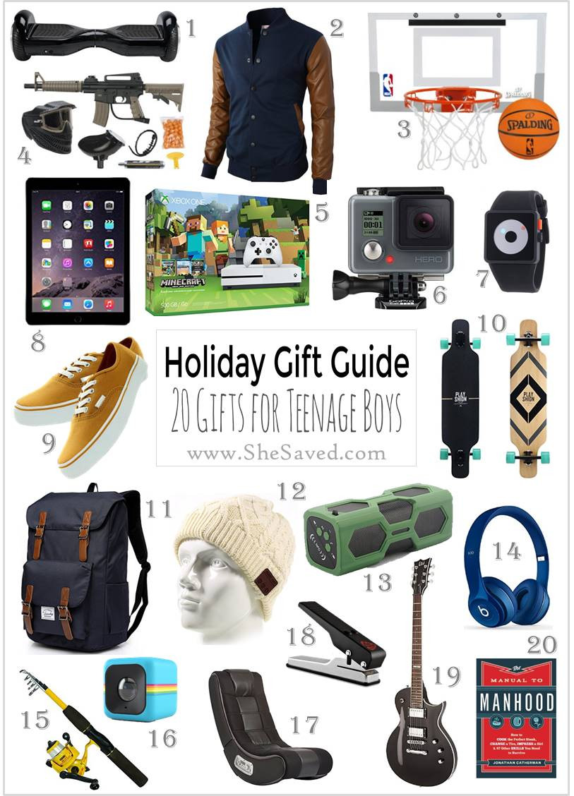 Gift Ideas For Teen Boys
 HOLIDAY GIFT GUIDE Gifts for Teen Boys SheSaved